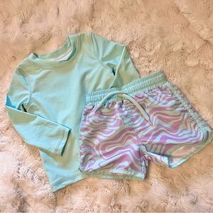Caden Lane Toddler Swim Trunks and Rashguard